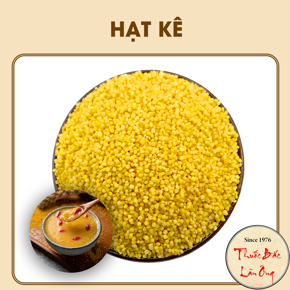 Hạt kê nếp vàng đã tách vỏ 100g, hạt kê sạch hữu cơ - Lãn Ông