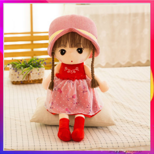 Búp bê váy hoa cao 45cm cao cấp hồng