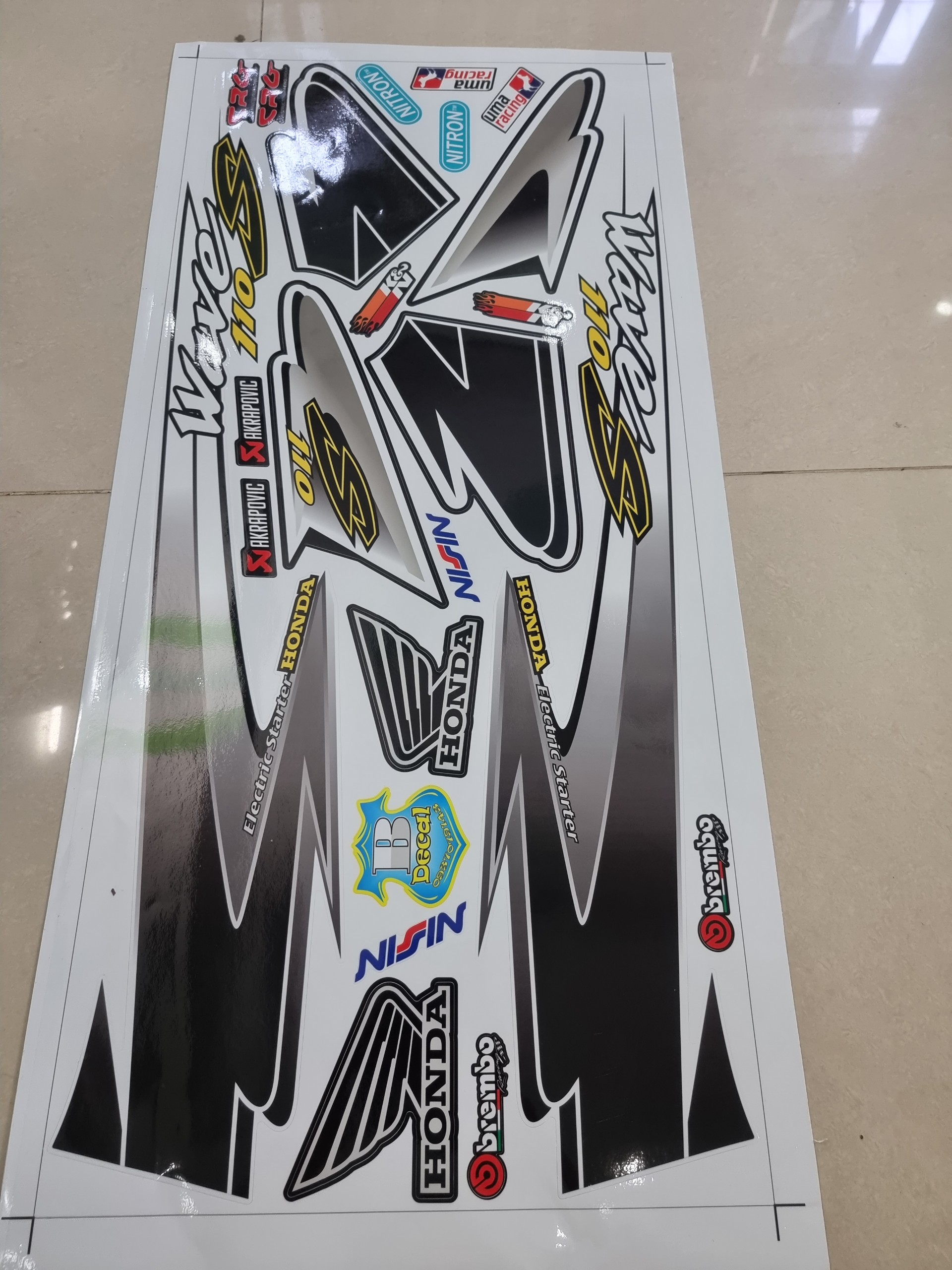 Tem xe wave nhỏ mẫu wave s110 cánh chim honda