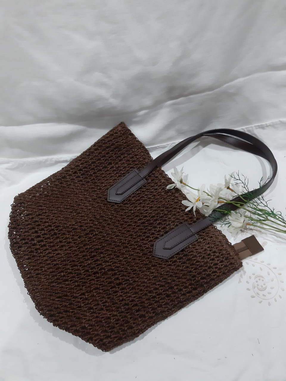 Túi Cói Đeo Vai Phong Cách Vintage Sành Điệu , Chiều dài : 35cm, Chiều rộng 40cm, Chiều dài quai 25 cm HÌNH SHOP TỰ CHỤP
