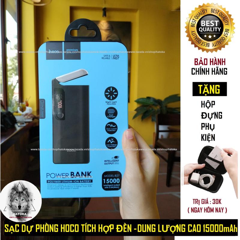 Giá Sạc dự phòng 15000mah B27, Đèn Led, Màn hình Led