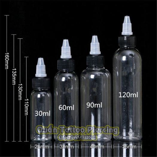 Chai lọ triết mực xăm 2oz 60ml hàng có sẵn - dụng cụ xăm