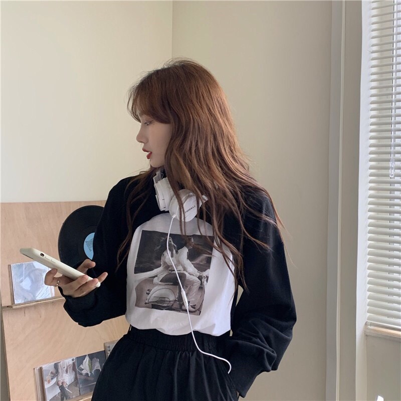 ÁO CROPTOP TAY DÀI KHOÉT NGỰC