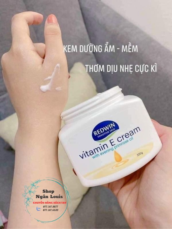 [CHUẨN ÚC] KEM DƯỠNG THỂ VITAMIN E REDWIN ÚC 300G