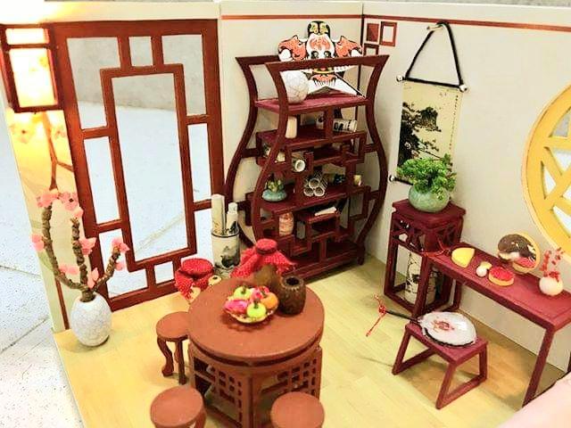 Mô hình nhà gỗ DIY " Khuê phòng"