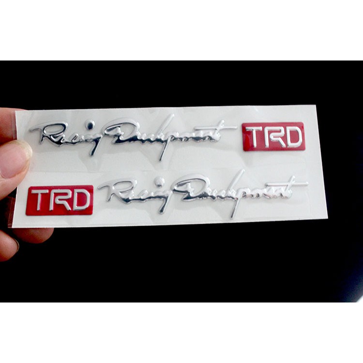 Set of 2 3D Racing Development Trd Embossed Stickers for Cars and Motorbikes