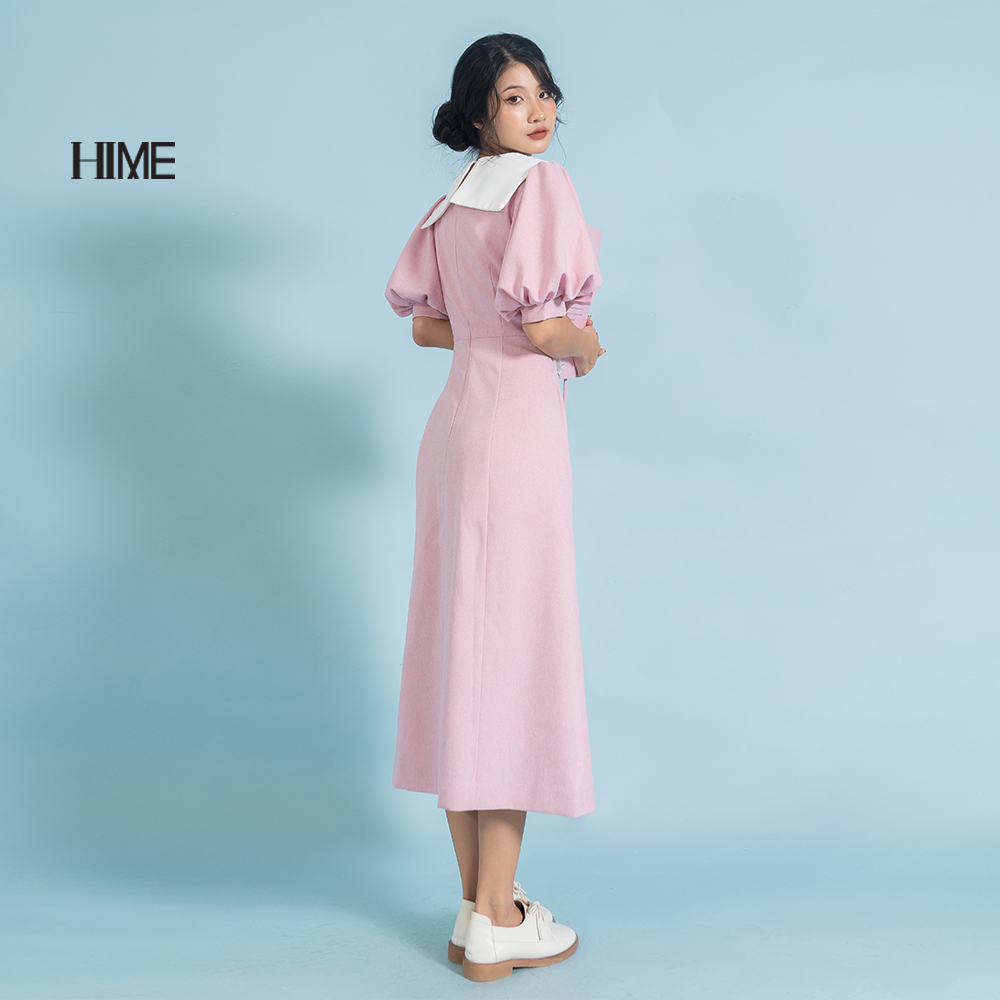 Váy HIME thiết kế midi tay bồng H010