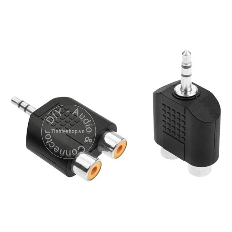 Rắc chia 3.5mm ra 2 cổng bông sen AV cắm vào Loa Âm li