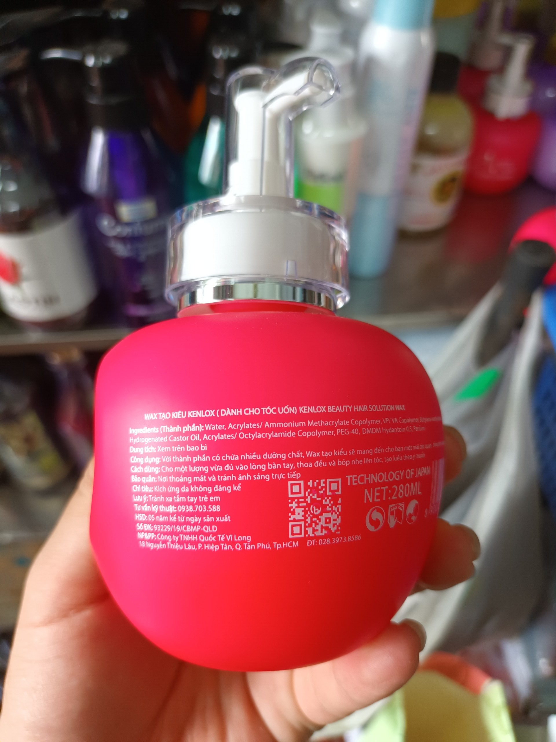 Wax tạo kiểu KENLOX Dành cho tóc uốn 280ml