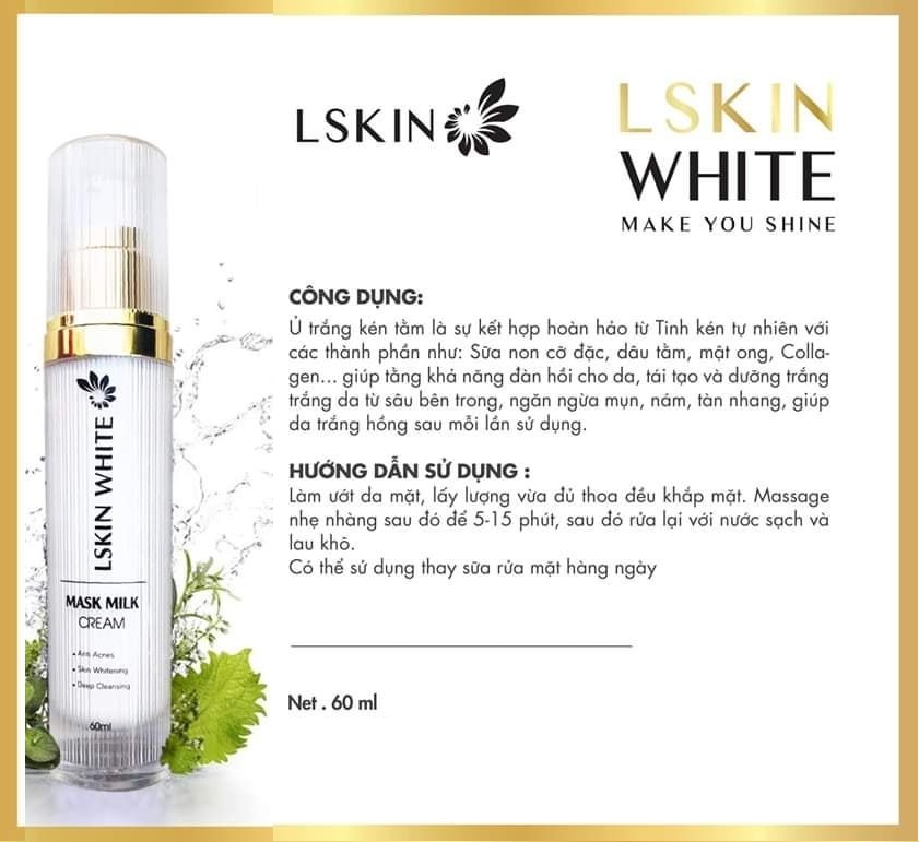 ủ kén tằm lskin white đan thy trắng hồng mặt 🌸