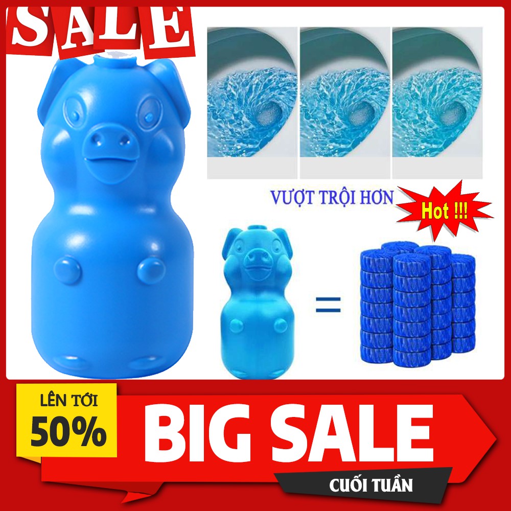 Thả bồn cầu hình con heo tiện lợi thả bồn cầu con lợn