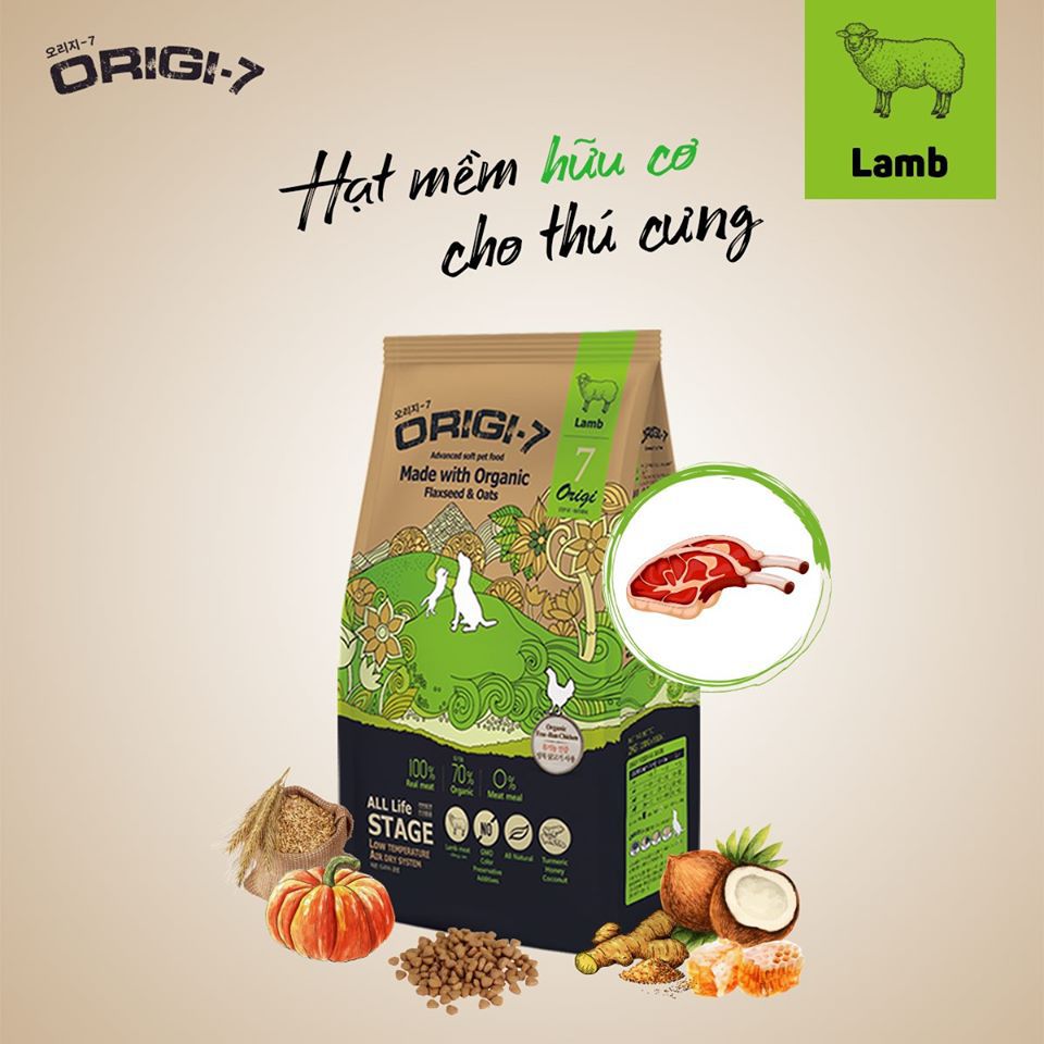 [Túi 400g ] Hạt mềm hữu cơ Origi-7 Cho Chó