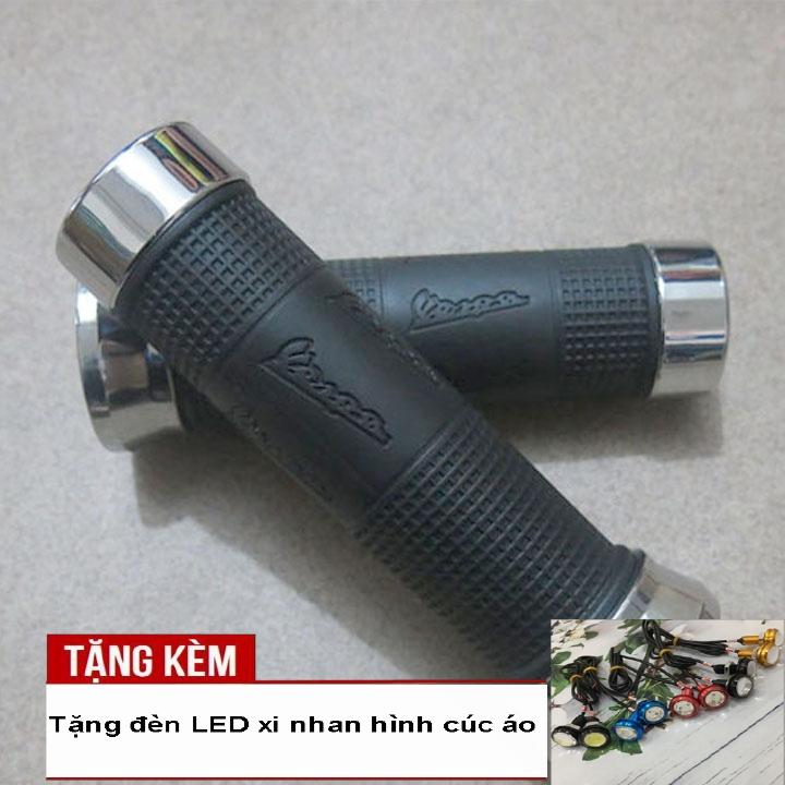 [MUA LÀ CÓ QUÀ]Bộ 2 tay nắm xe máy Vespa với chất liệu hợp kim và cao su cao cấp G311 - Tặng kèm đèn xi nhan cúc áo
