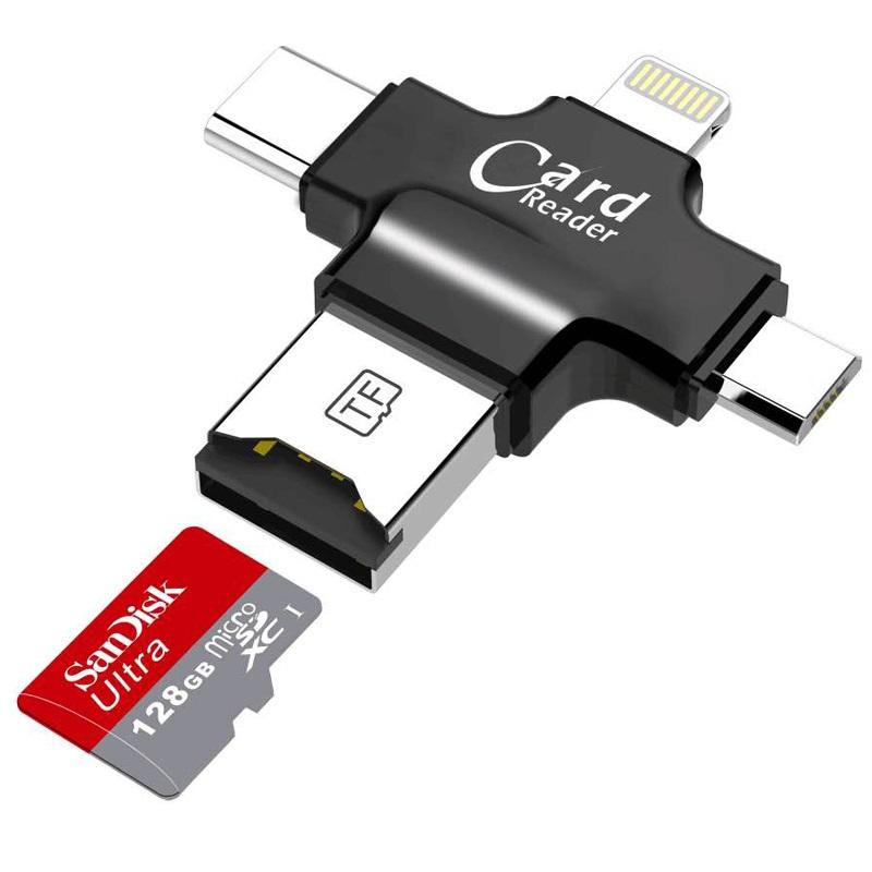 Đầu đọc thẻ nhớ OTG 4in1 Card Reader