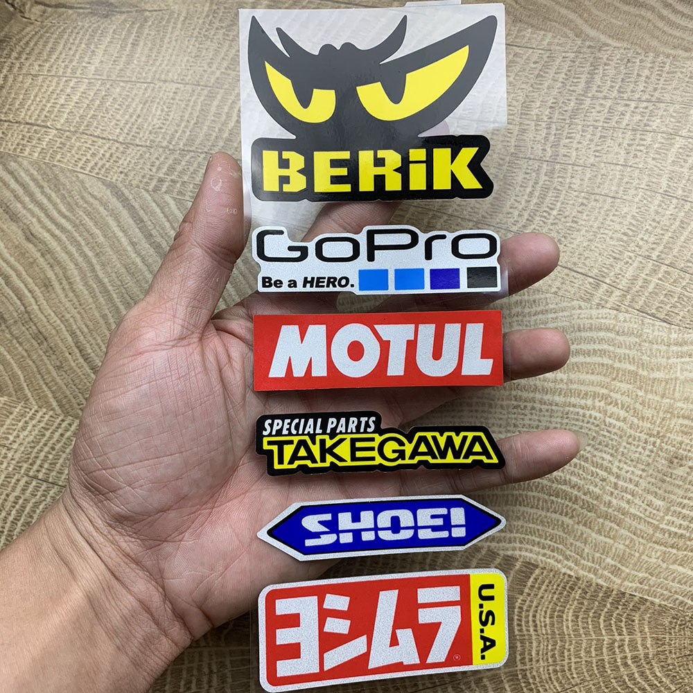 Tem Dán Xe Máy Phản Quang Mắt Berik[ 1 bộ ]