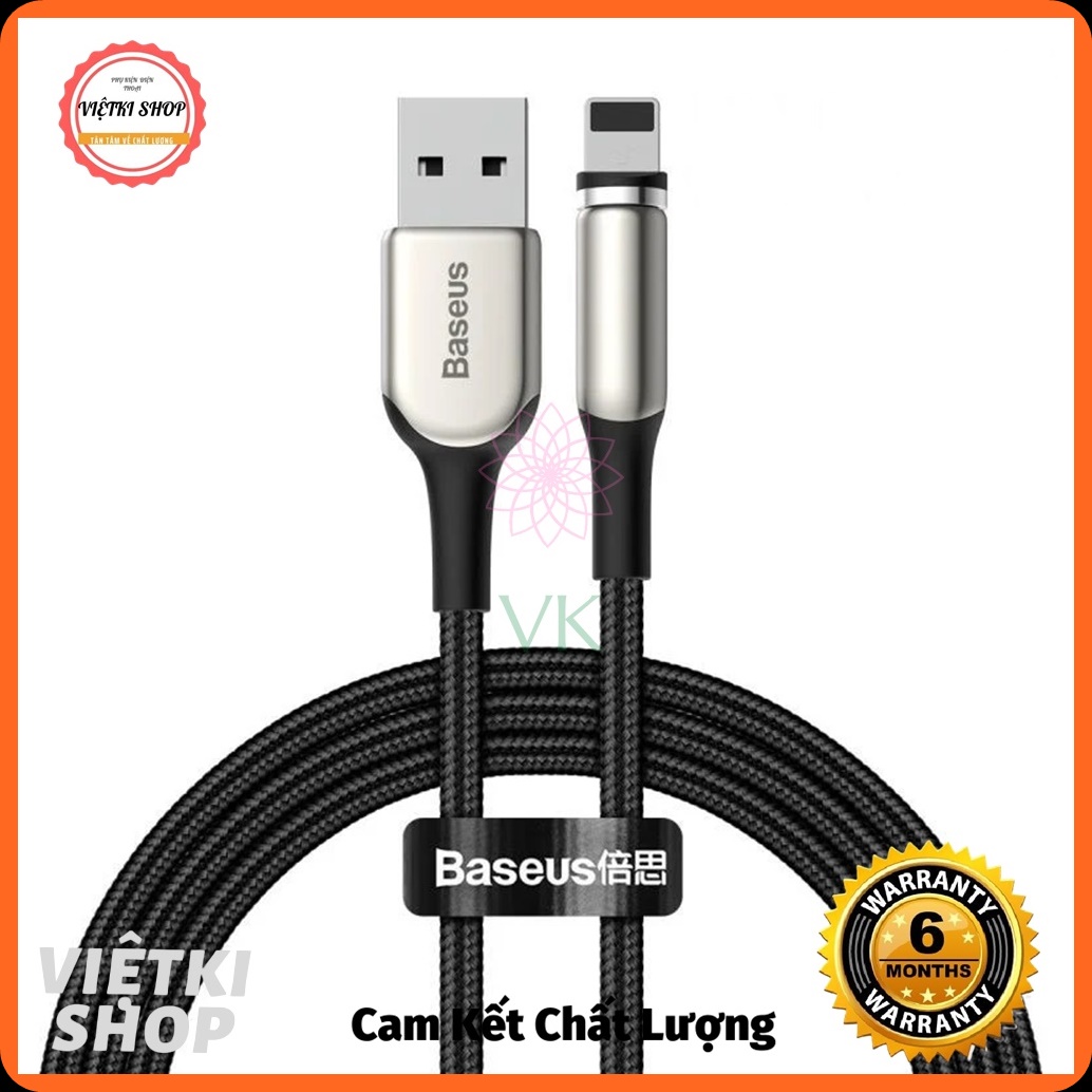 (Giá Hủy Diệt) Cáp sạc từ - cáp sạc nam châm Baseus bọc kẽm- Thương hiệu Baseus