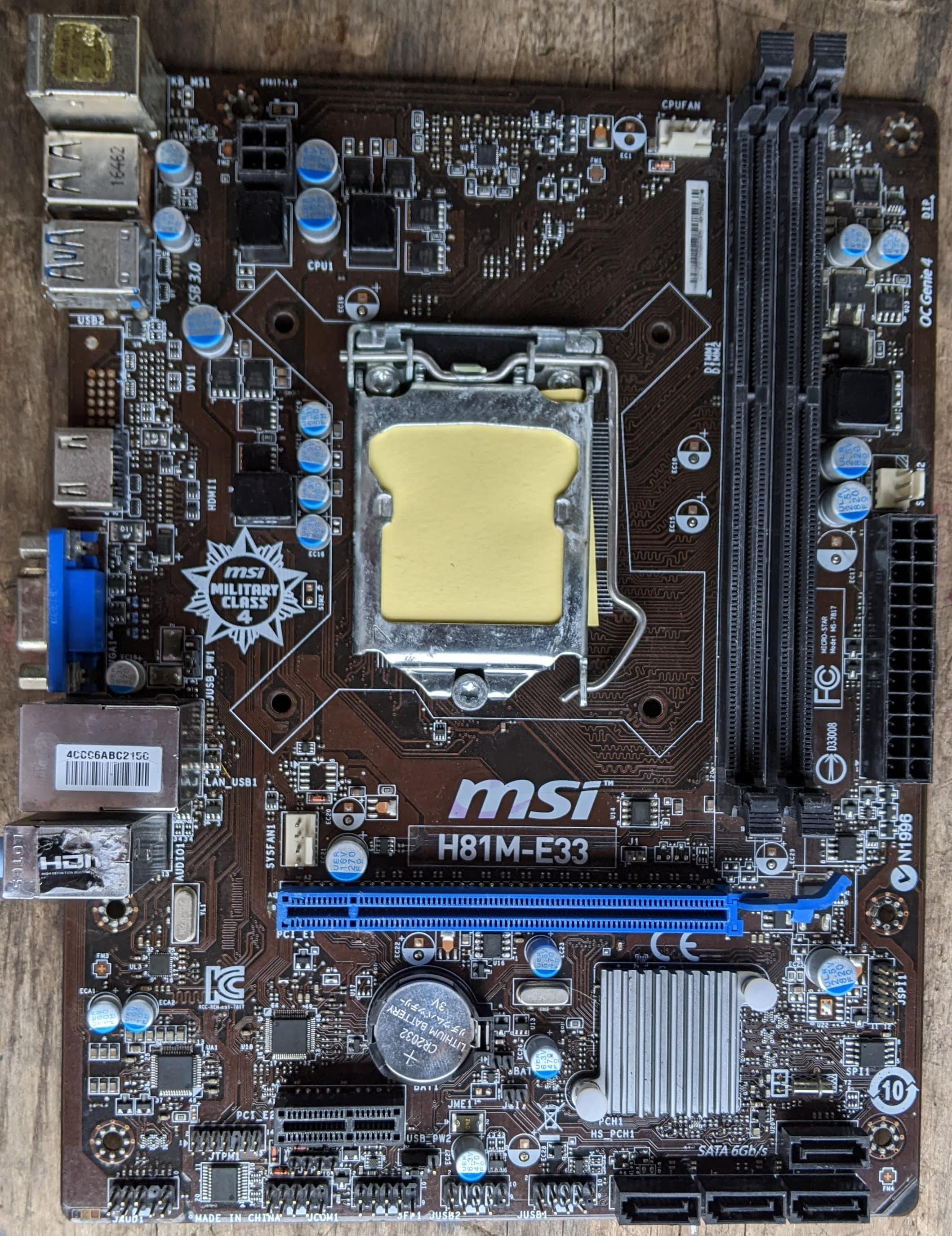 Main MSI H81M-E33 2nd