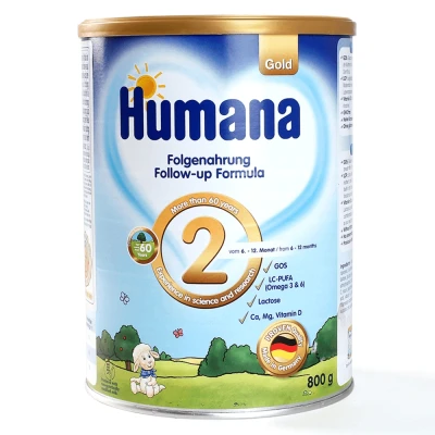 thanh lý sữa Humana gold 2 800g hsd đến tháng 11/2021