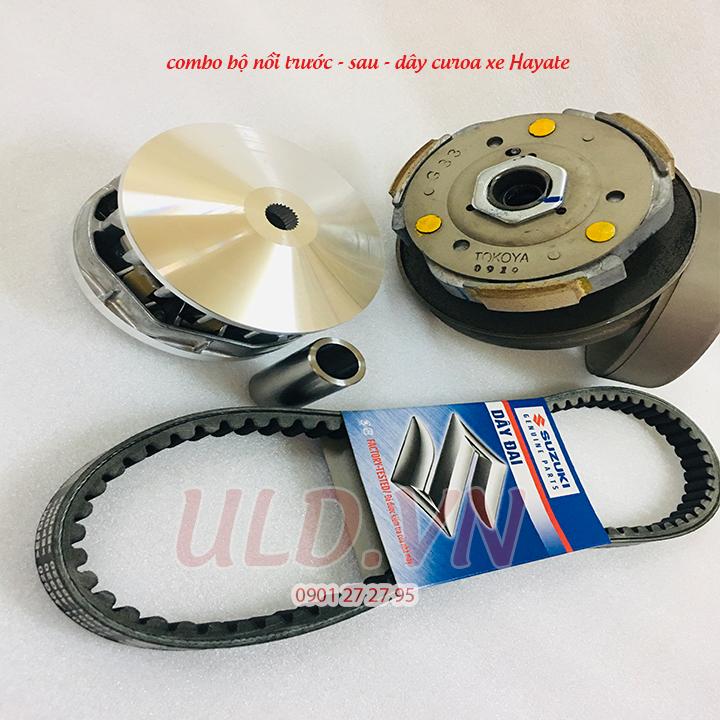 [HCM]combo bộ nồi trước - sau - dây curoa xe hayate