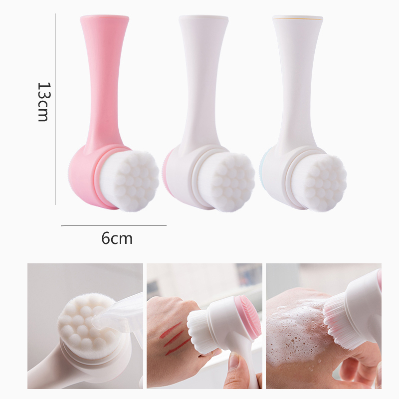 [HCM]Cọ Rửa Mặt 2 Đầu Massage Mặt (Màu Ngẫu Nhiên)