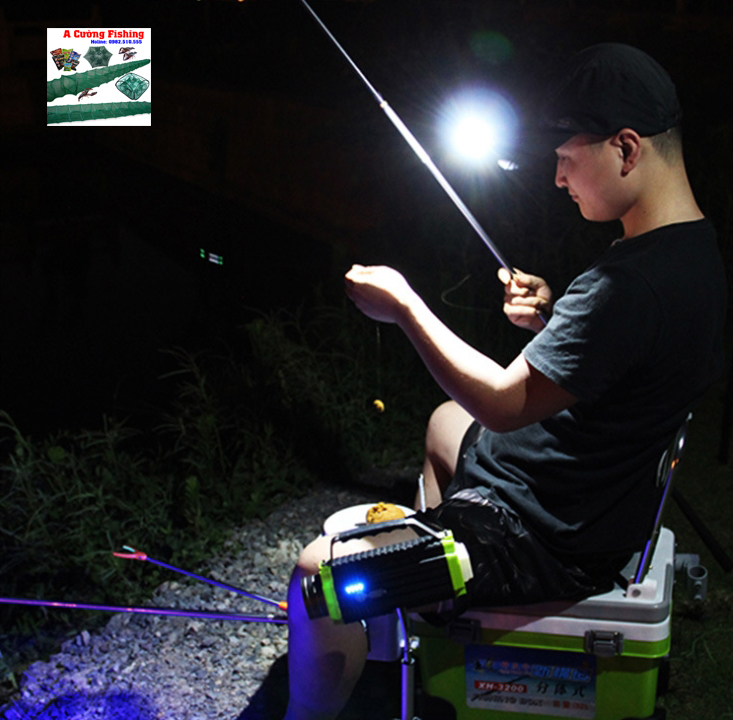 Đèn led kẹp mũ soi cá ban đêm