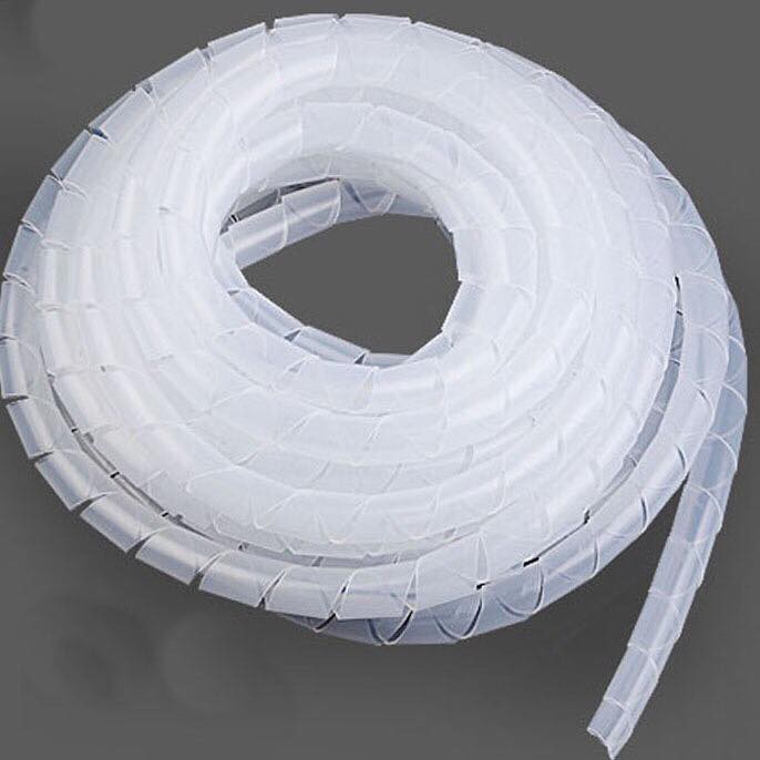 10 mét ống xoắn quấn dây điện màu trắng nhiều size