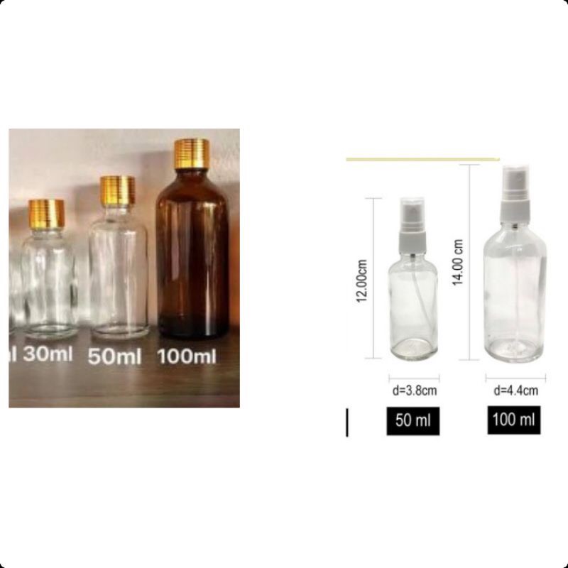 Chai thủy tinh 50ml - 100ml