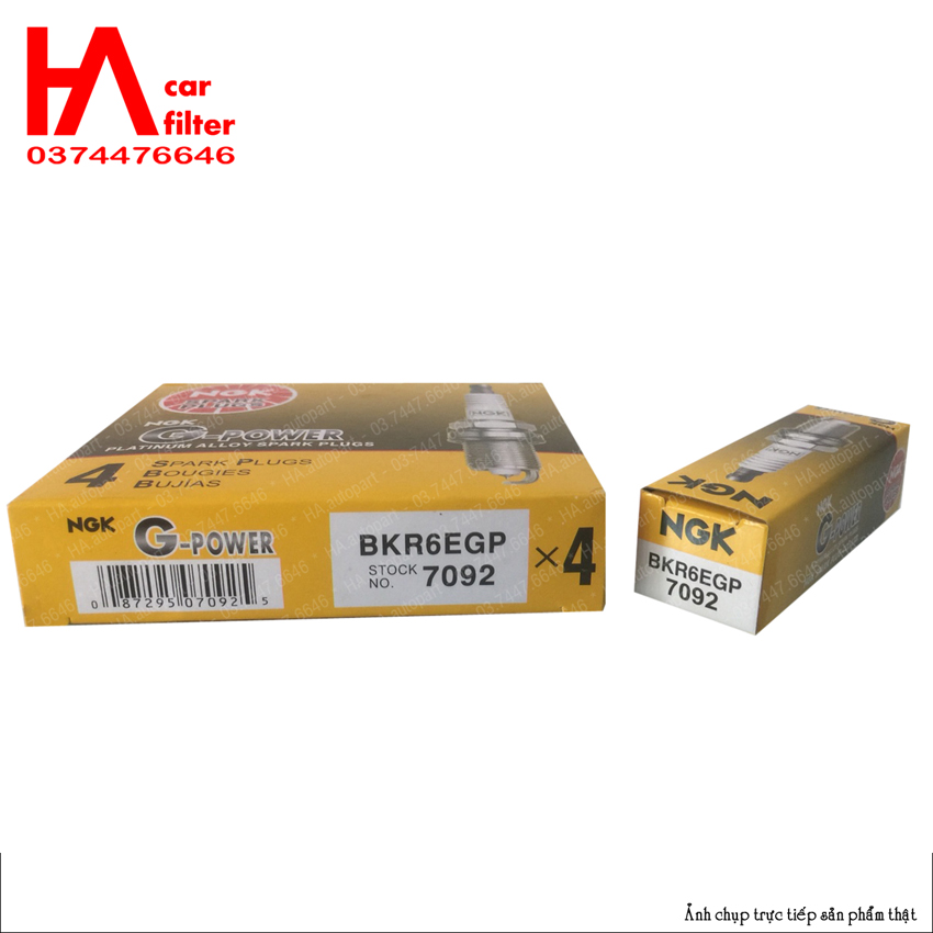 Bugi NGK G-power Platinum 7092 (bugi ô tô), Bugi bạch kim, Bảo hành 3 tháng.