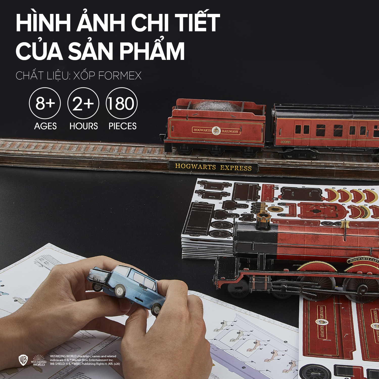 Mô hình lắp ráp giấy CubicFun 3D Harry Potter - Tàu tốc hành Hogwarts