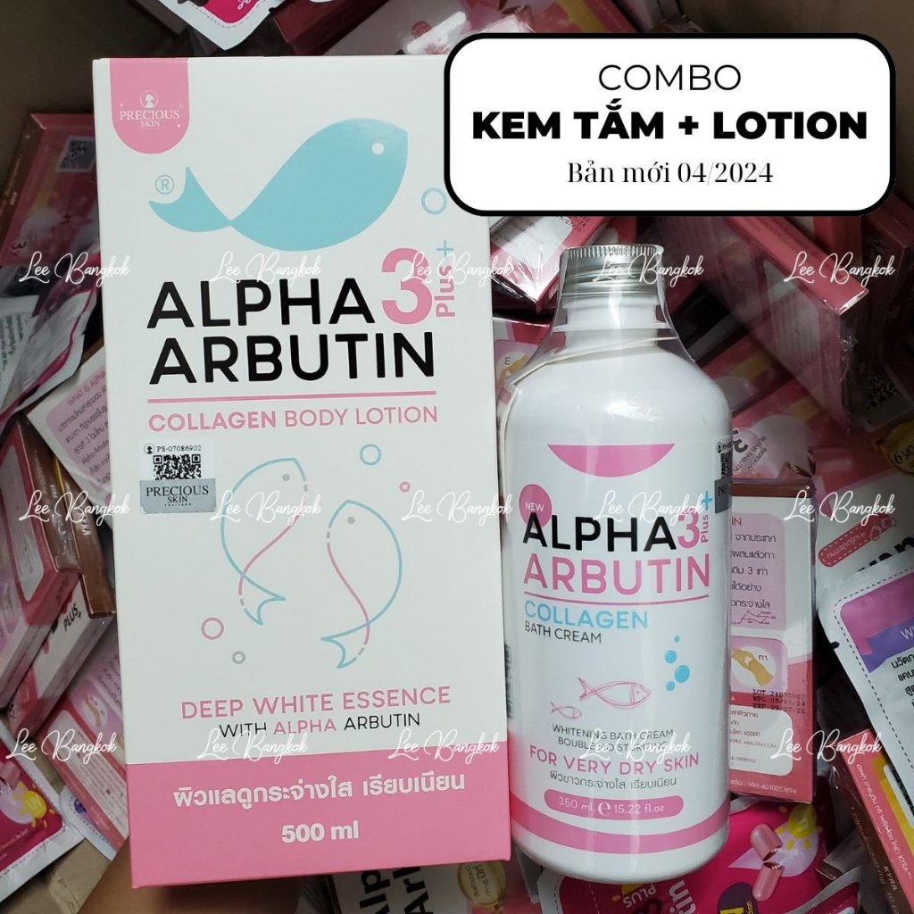 Vỉ 10 Viên Bột Kích Trắng Và Dưỡng Trắng Da Alpha Arbutin Whitening Plus Precious Skin Thái Lan