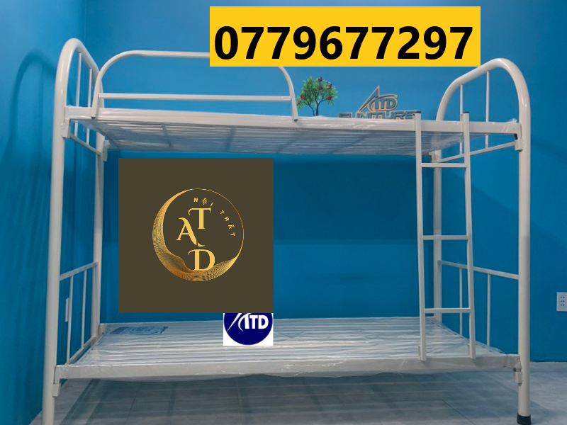 Giường tầng lệch giường tầng trên dưới bằng nhau 1m 1m2 1m4 1m6 dài 2m