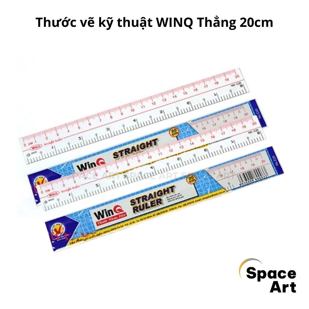 Combo 2 cây thước thẳng WinQ 15cm / 20cm / 30cm