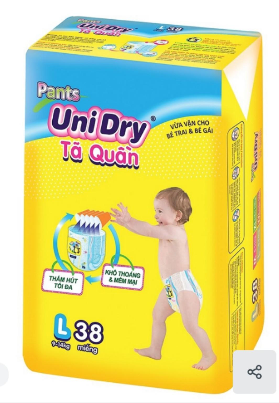 Tã quần Unidry L38 miếng mẫu mới