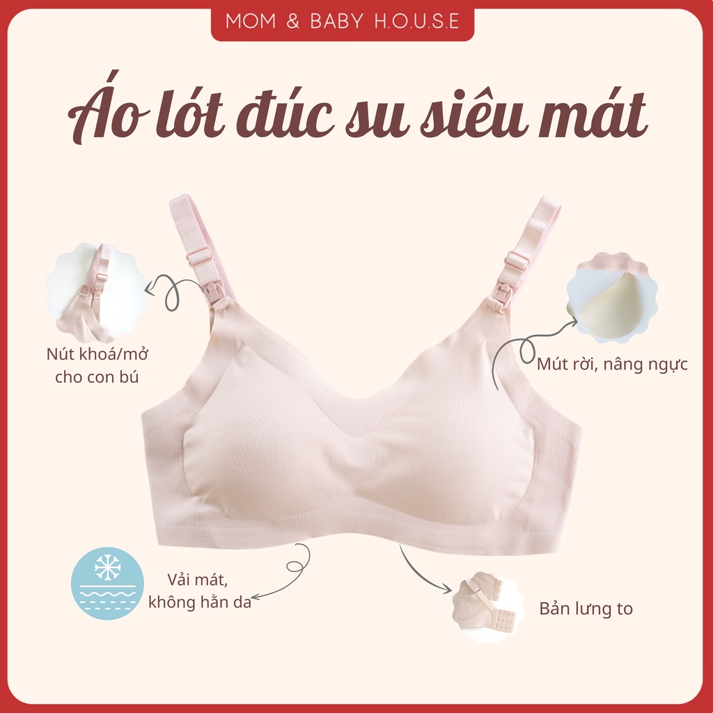 Áo ngực cho bé ti đúc su không đường may