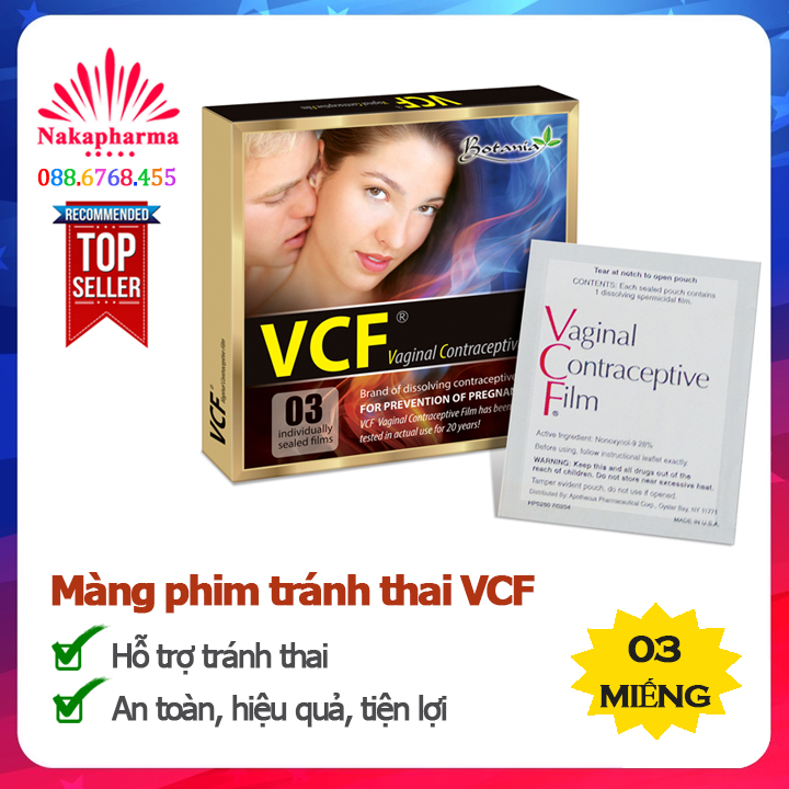 Màng phim tránh thai VCF cao cấp – Hỗ trợ tránh thai an toàn, hiệu quả, tiện lợi