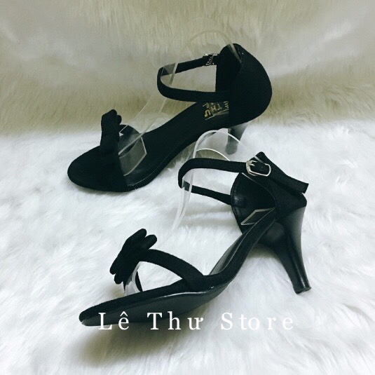 Giày cao gót 7 phân quai mảnh nơ LT (SD072)
