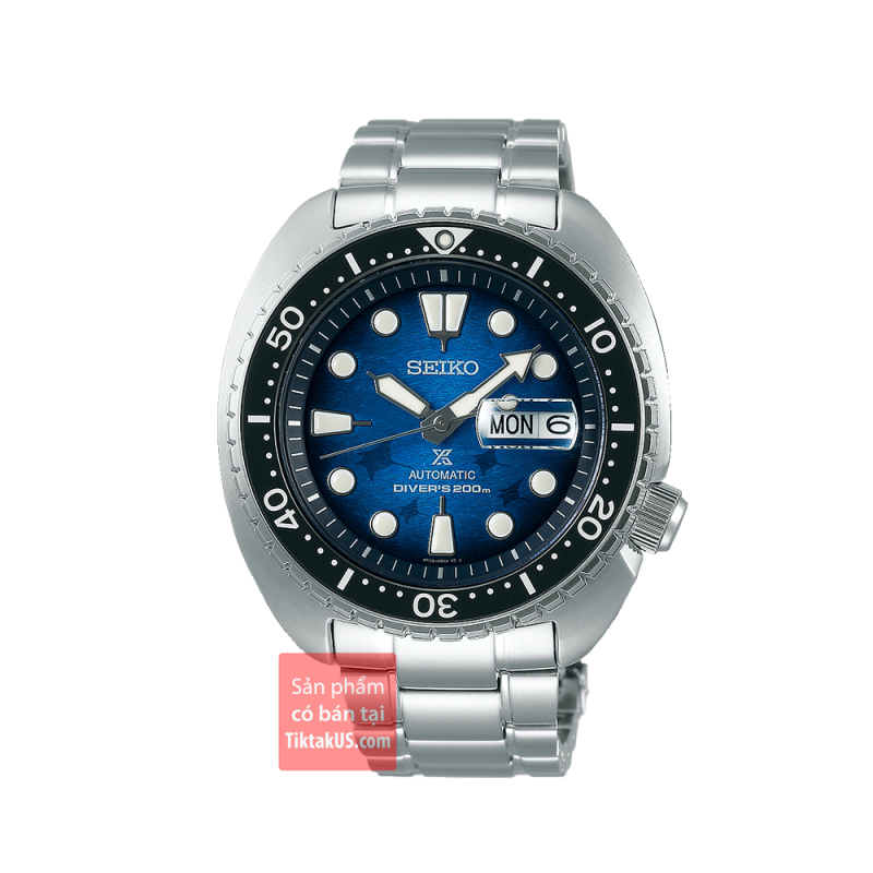 Đồng hồ thợ lặn SEIKO SRPE39K1 2020 King Turtle Manta Ray PROSPEX save the ocean Special Edition 2020 dây thép kính sapphire size 45mm chống nước 200m trữ cót 40 tiếng lên cót tay dạ quang