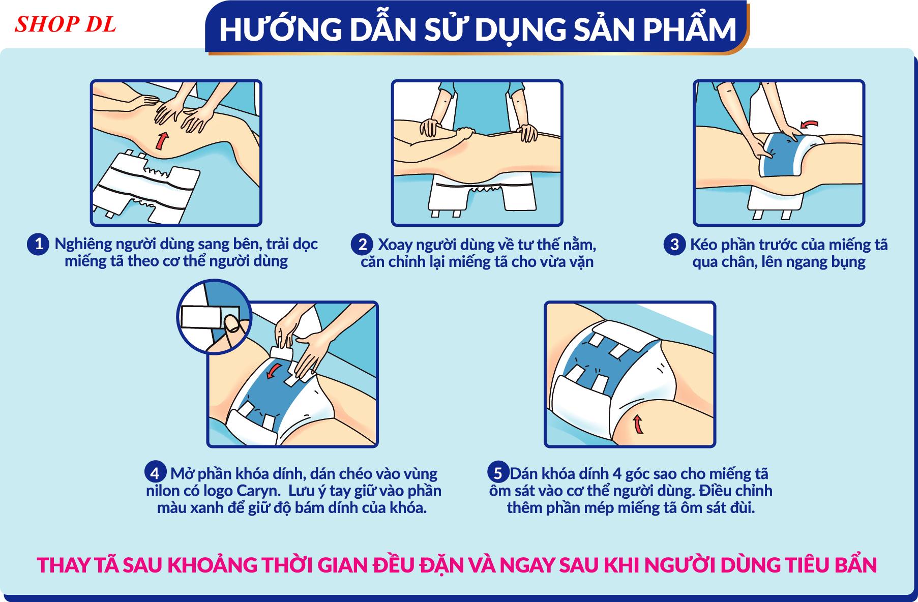 Tã dán Caryn size XL 10 miếng ( 60 - 90kg )