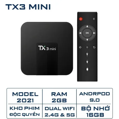 Android Tivi Box Tx3 Mini Ram CPU S905 - Ram 2GB, Rom 16GB - Android 9.0