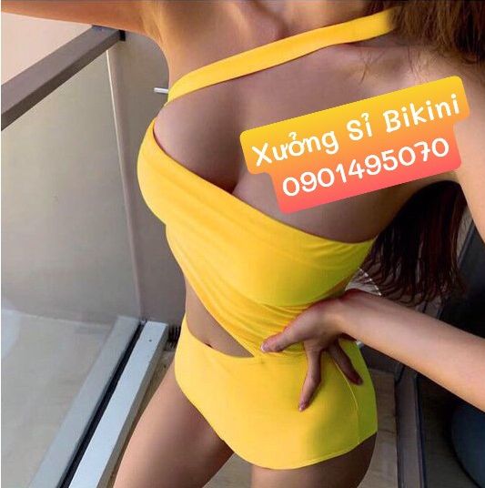[HÀNG HOT] Bikini 1 mảnh chéo cổ sành điệu