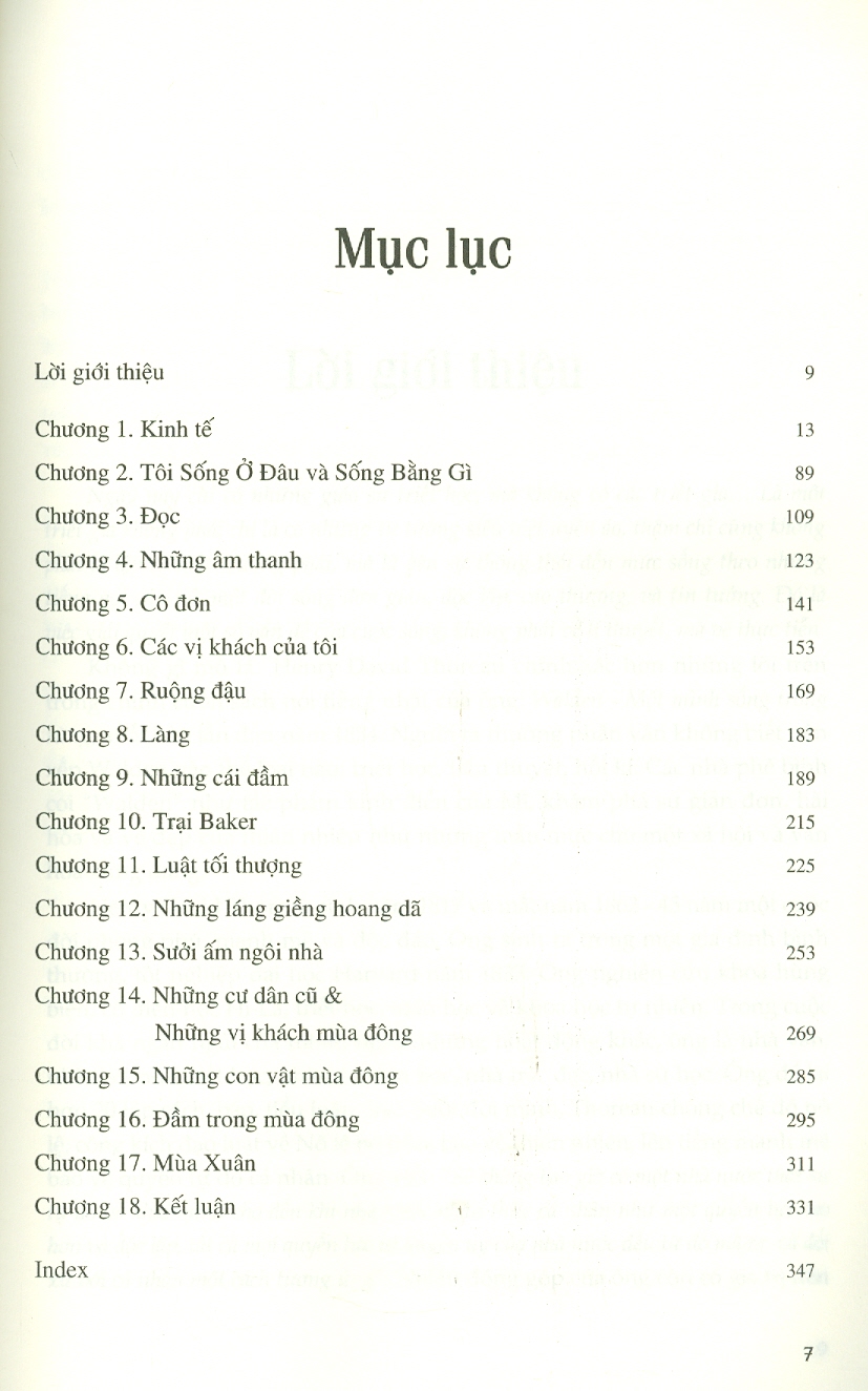 Walden - Một Mình Sống Trong Rừng (Tái Bản)