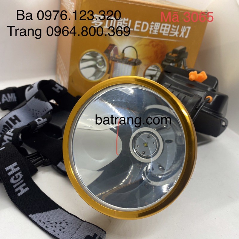 Đèn Pin đội đầu siêu sáng HT3065 300W 14-16h sáng có cổng USB
