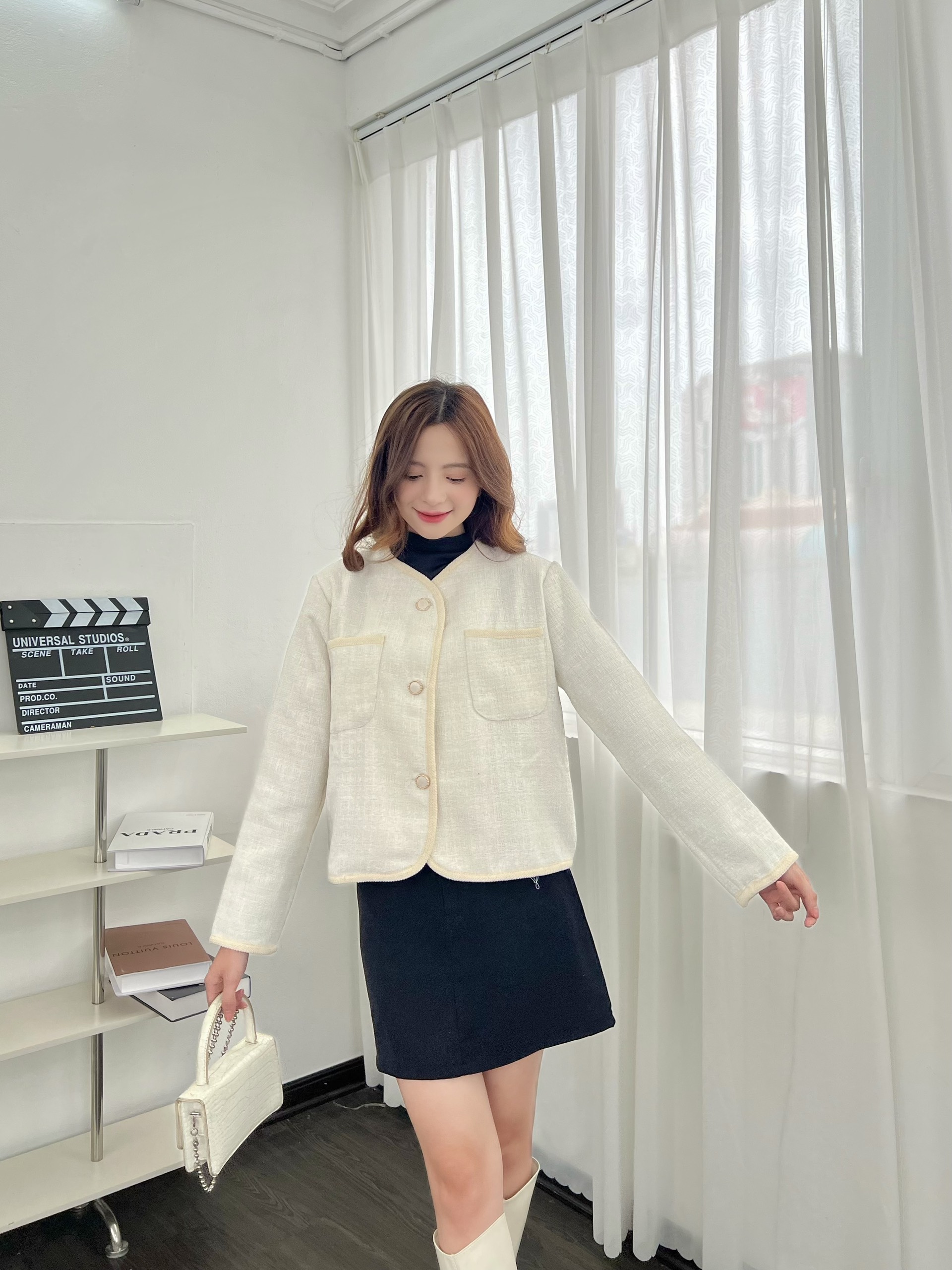 Áo dạ tweed viền túi 2 màu đỏ, be - 247storefashion - aodatweedvien936_p8k1