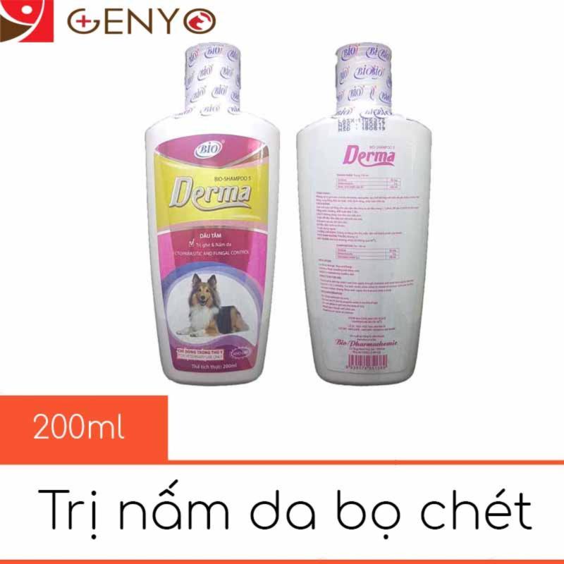 Sữa Tắm Trị Demodex Nấm Da Ve Ghẻ Bọ Chét Chó Mèo - Bio Derma 200ml