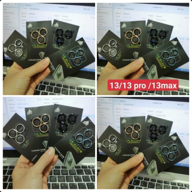 Bộ 3 dán mắt camera cho iphone 13 mini, 13, 13 pro, 13 pro max bảo vệ mắt camera.