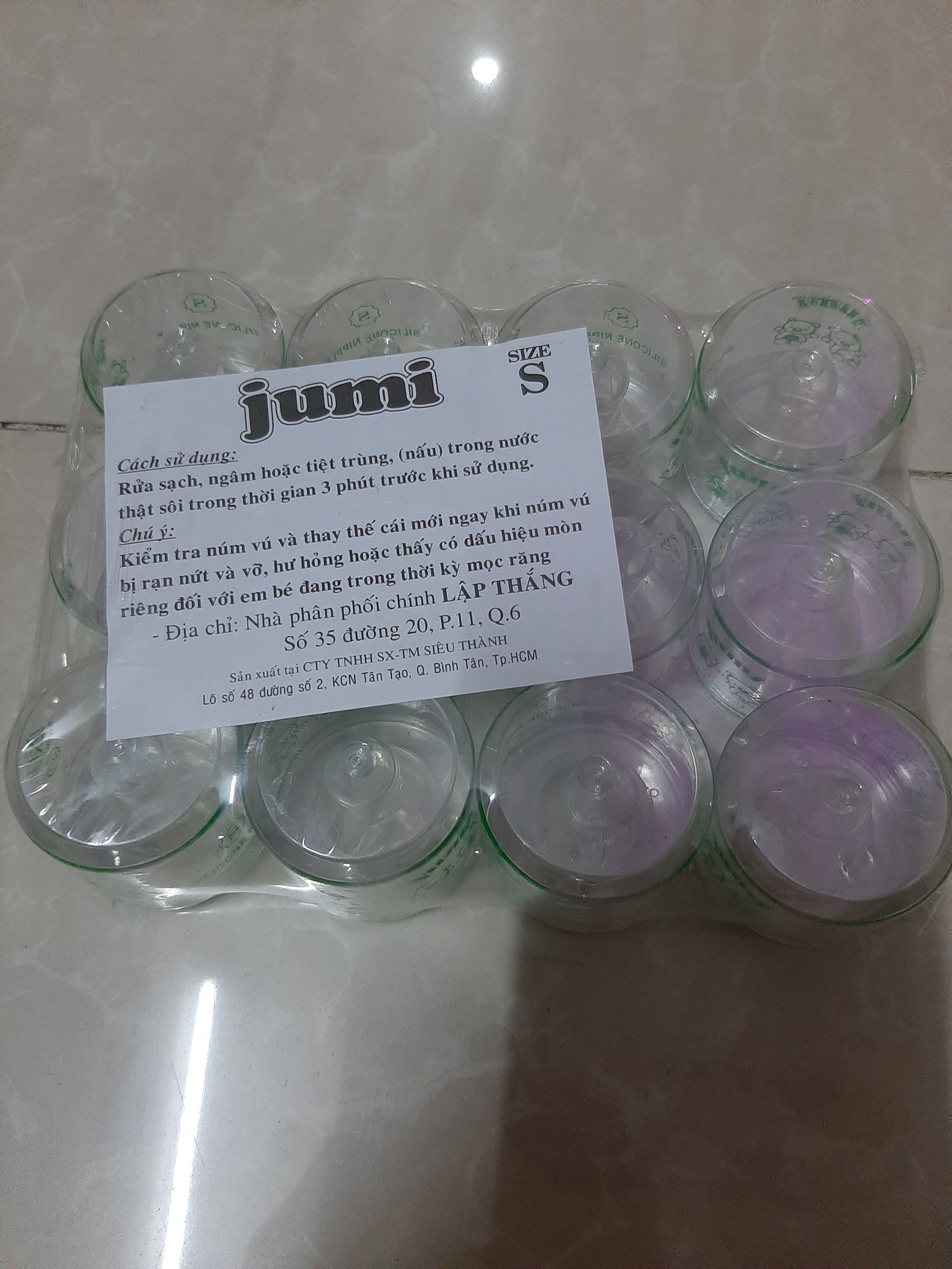 [HCM]1 lốc núm vú size S gồm 12 cái