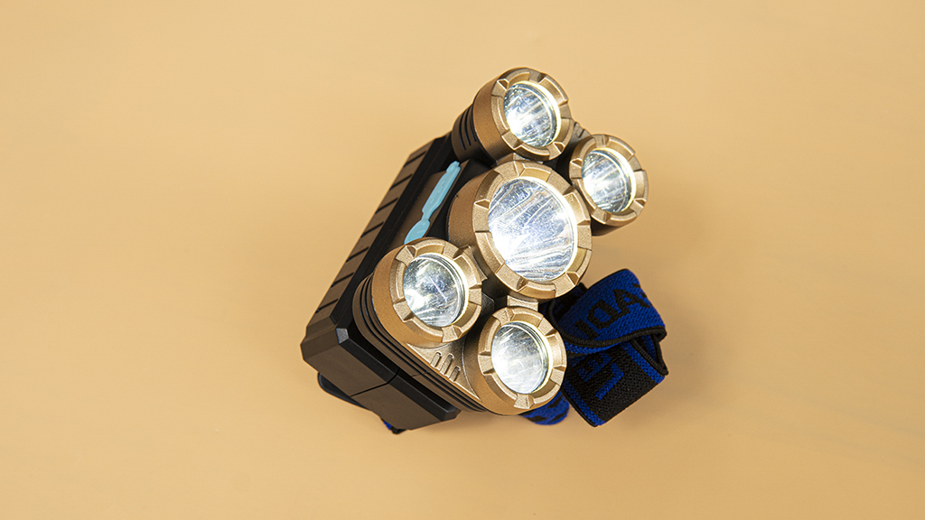 Đèn Pin Đội Đầu Đeo Trán Siêu Sáng 5 Bóng Led