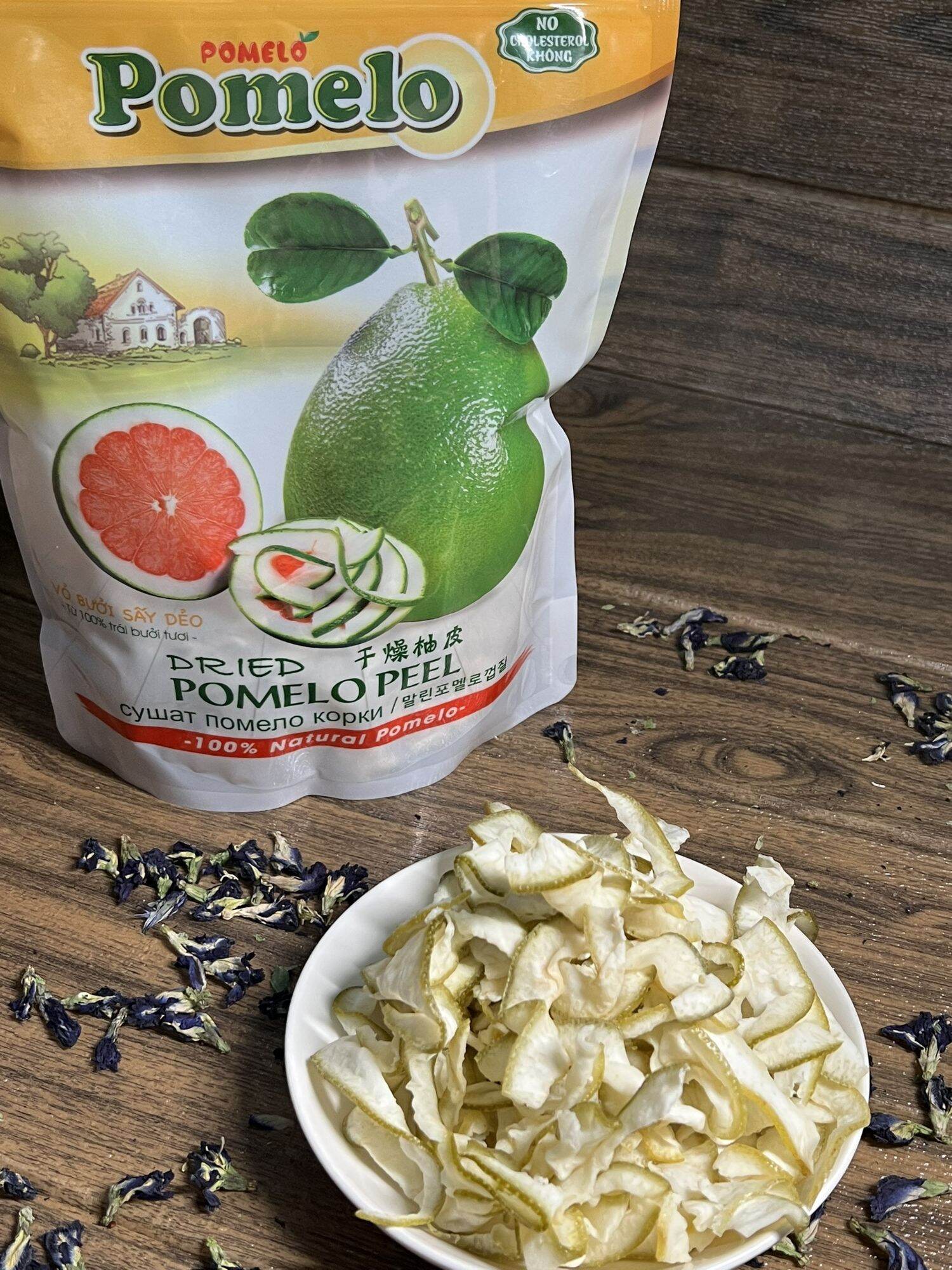 Vỏ bưởi sấy nguyên chất POMELO 500gam -date mới