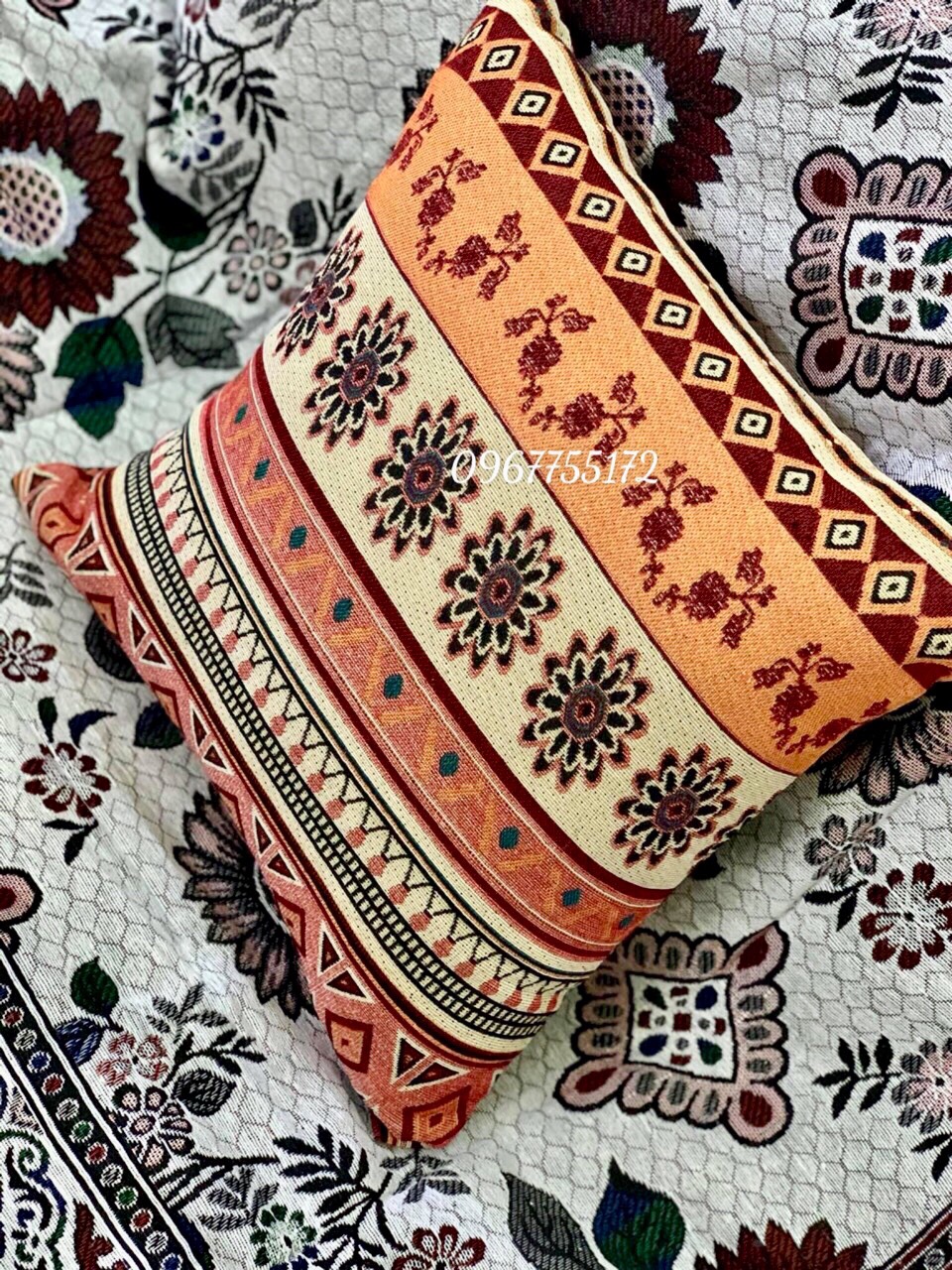 vỏ gối bằng vải thổ cẩm dân tộc