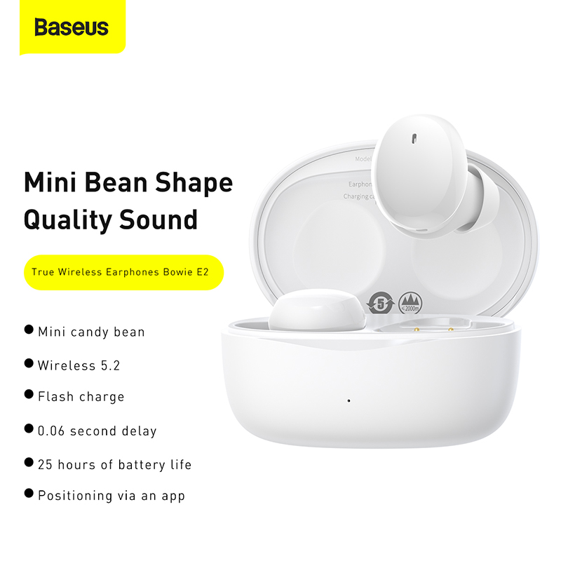NEW丨Tai Nghe Bluetooth Baseus True Wireless Mini Bowie E2 Bluetooth 5.2 Tai Nghe Chống Trộm For iPhone 13 12 Pro Max - Phân Phối Chính Hãng Bởi Baseus ViệtNam